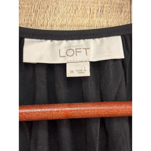 Loft Womens Black Short Sleeve Top M - Picture 3 of 6